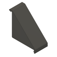 40-220-0 MODULAR SOLUTIONS ALUMINUM GUSSET<br>45MM X 90MM BLACK PLASTIC CAP COVER FOR 40-120-1, FOR A FINISHED APPEARANCE